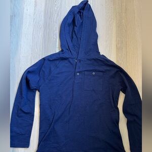 Old Navy Boys long sleeve hooded Henley Size L New